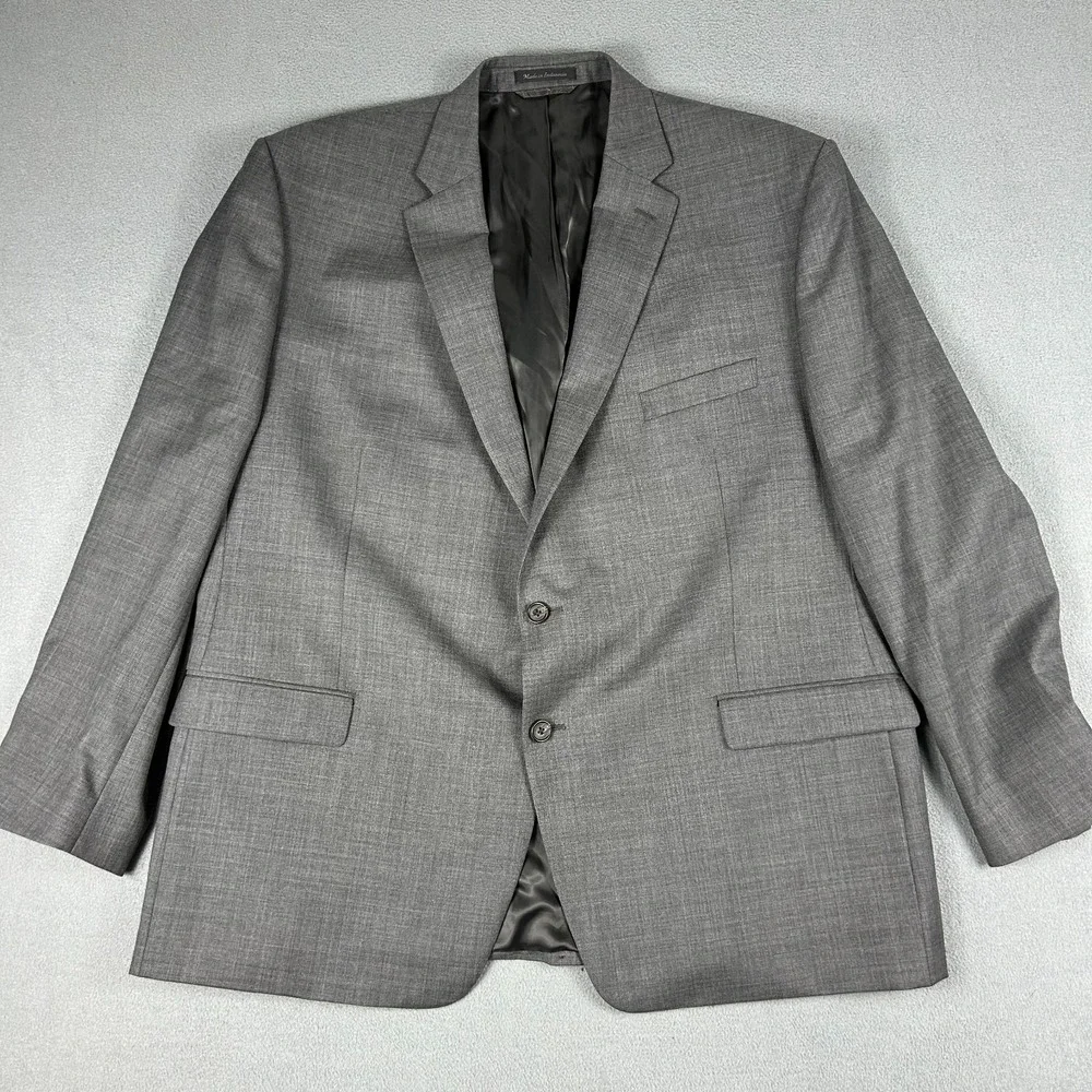 Lauren Ralph Lauren Blazer Mens 50R‎ Gray 2 Button 100% Wool Casual Business